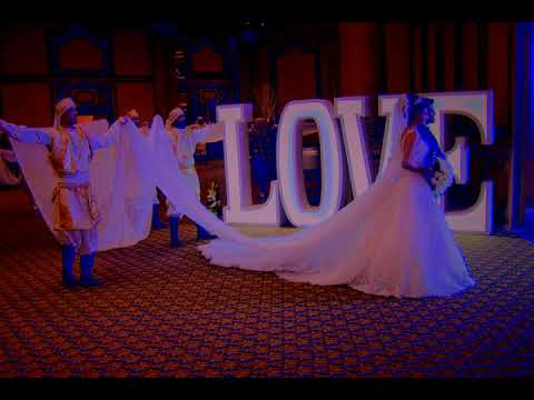 Oscar bride & groom Lebanese show