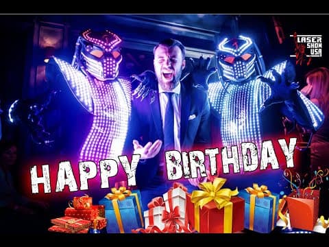 Happy Birthday- LED ROBOTS