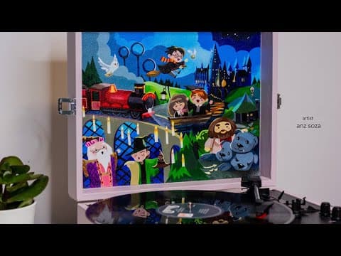 Painting on Crosley Turntable