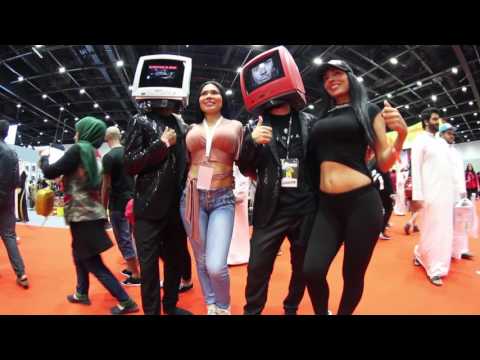 Tv Heads & Mirror Dancers in Middle East Comic con Dubai