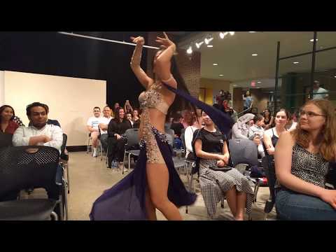 Belly Dance Entrance - Jacinda - Chinese American Belly Dancer - Egyptian Cultural Night 2018