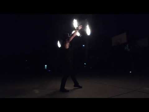 Fire Dancing With The Wizard Of LA