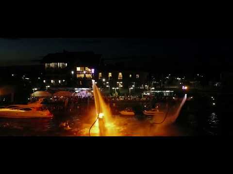 Водное огненное флайборд шоу