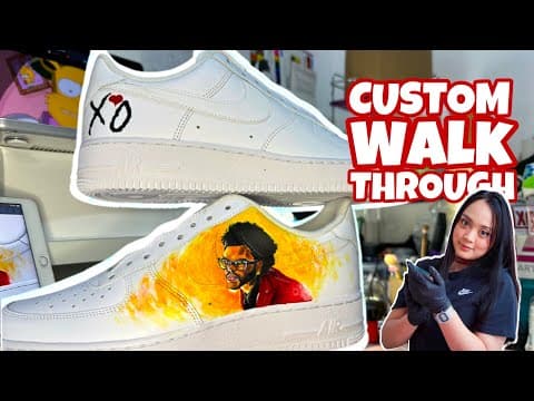 The Weeknd Custom Sneaker | Custom Walk Through