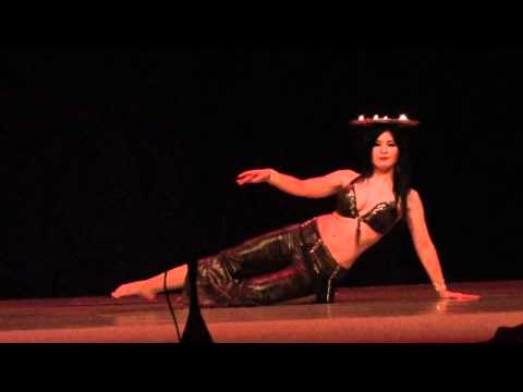 Ranya - candle tray balancing belly dance
