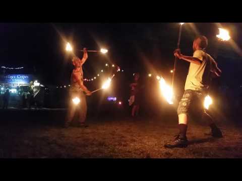 Double fire staff practice