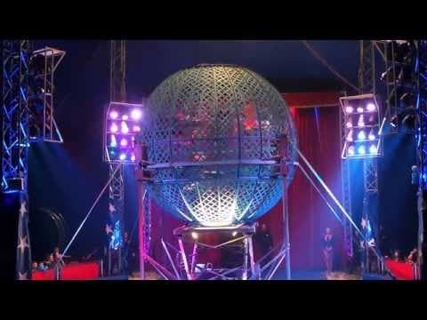 Globe of death 7 riders Planet circus 2015