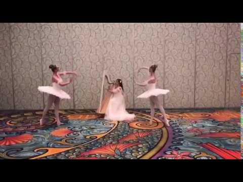 dubai harpist/beautiful in white/harp cover