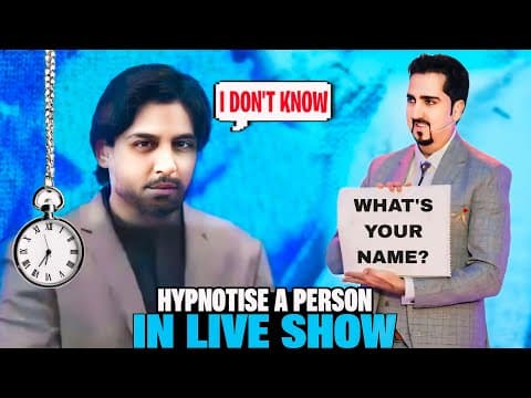 Hypnotise Anyone & He forgot his own name