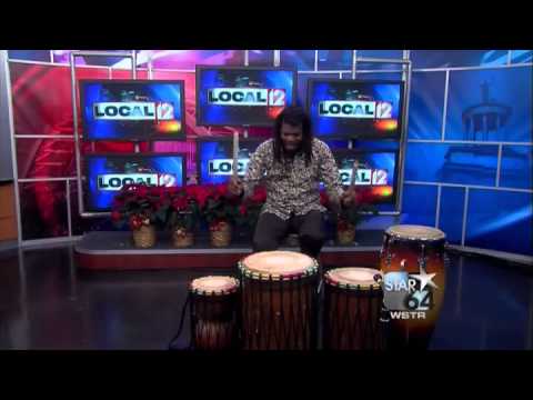 Baoku Moses promotes Unity Jam and plays the drums