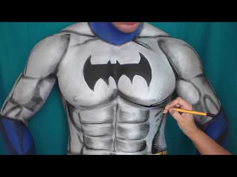 BATMAN BODY PAINTING