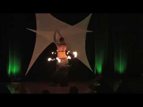 Arielle's Fire Belt and Drum Solo in Houston, TX الراقصة اريال