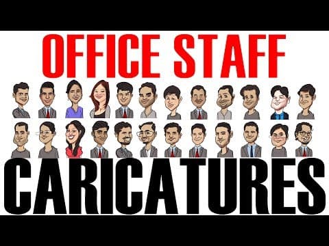 Office Staff Caricatures