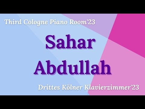 International Piano competition for Amateurs'23 I Das Dritte Kölner Klavierzimmer