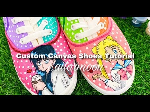 Custom Canvas Shoes Tutorial: Sailormoon