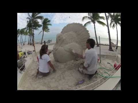 Thanksgiving sand sculpture time lapse