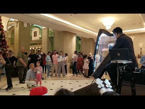 Harpist Kike León / Christmas Dubai