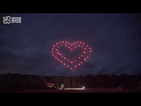 50 drone show in real time managed with Drone Show Software
