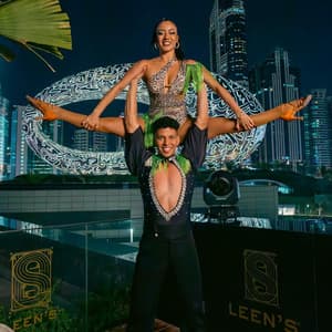 Alexa and Javier dance show latino